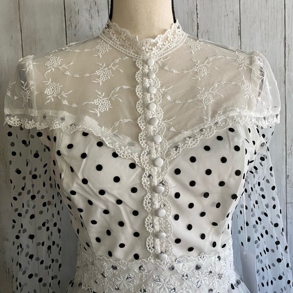 Rose Velvet Dotted tulle gown - Picture 4 of 13